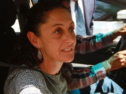 Sheinbaum arriba a las oficinas de López Obrador al mediodía. NTX / F. Estrada