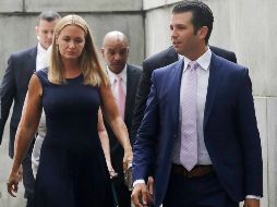 El hijo mayor de Trump y Vanessa entraron y salieron juntos de la corte. AP / M. Lennihan