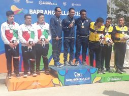 Además de la plata por equipos, José Sánchez se colgó el oro en la prueba de 50 metros con rifle tendido. TWITTER/@COM_Mexico