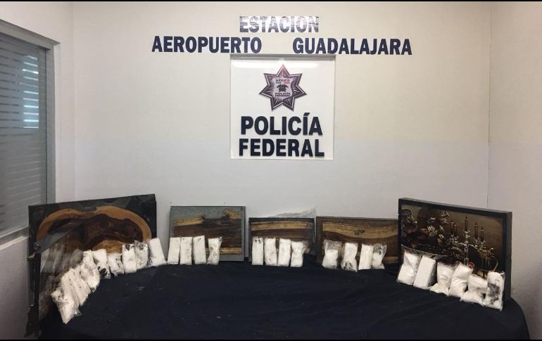 Localizaron y aseguraron con el apoyo de sensores caninos, 30 paquetes confeccionados en plástico transparente. ESPECIAL/