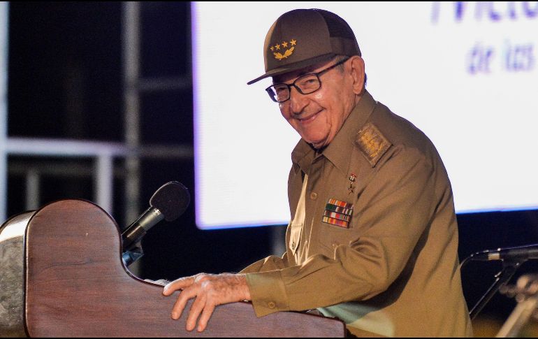 La celebración del Día de la Rebeldía Nacional tuvo constantes menciones al fallecido ex presidente Fidel Castro . AFP / Y. Lage