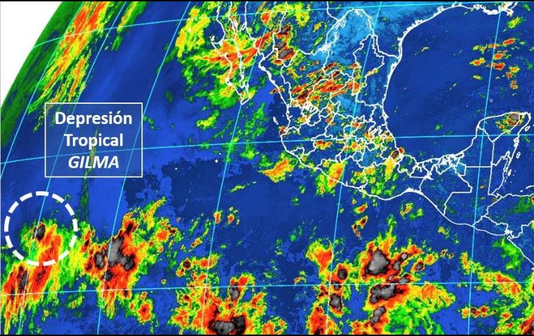 El fenómeno se ubica a unos 2.005 kilómetros al oeste-suroeste de Cabo San Lucas. TWITTER / @conagua_clima