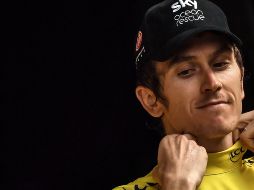 Thomas espera no sucumbir en la contrarreloj de hoy ante Tom Dumoulin y con ello asegurarse su primer título del Tour de Francia. AFP/M. Bertorello