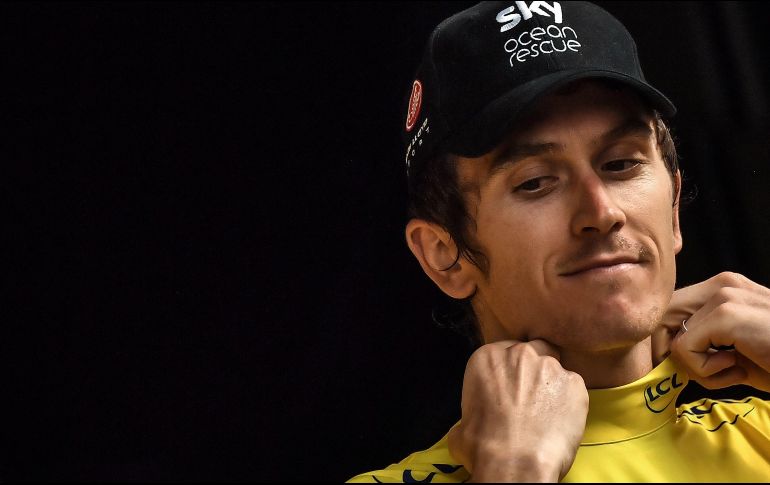 Thomas espera no sucumbir en la contrarreloj de hoy ante Tom Dumoulin y con ello asegurarse su primer título del Tour de Francia. AFP/M. Bertorello