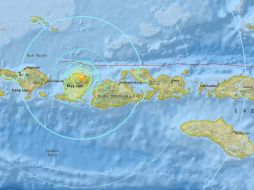 El epicentro del movimiento telúrico se ubicó 50 kilómetros al noreste de la principal ciudad de la isla, Mataram. ESPECIAL / https://earthquake.usgs.gov