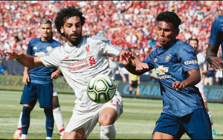 Mohamed Salah. El egipcio y el Liverpool golean al United. AFP