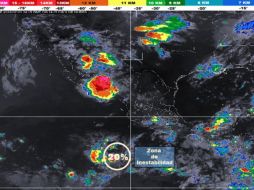 La zona de baja presión tiene 20 por ciento de potencial para desarrollo ciclónico en 48 horas. CORTESÍA/CONAGUA
