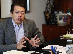 Mario Delgado tiene el apoyo de Yeidckol Polevnsky, presidenta de Morena. SUN/L. Godínez