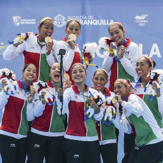 México gana tercer oro en nado sincronizado en Barranquilla