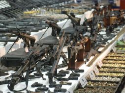 Las armas fueron encontradas en el interior de una maleta. NTX / ARCHIVO