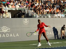 Serena Williams reaciona durante el partido. AFP/E. Shaw