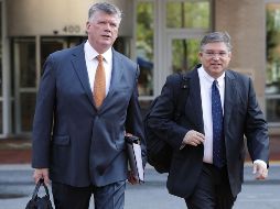 Lo abogados de Manafort arriban a la corte. De ser hallado culpable, Manafort podría ser condenado a 350 años. AFP/C. Somodevilla