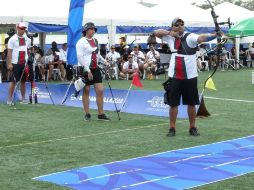 Los arqueros mexicanos se concentraron durante el duelo para no ceder terreno al rival, que estuvo en lucha en el tercer set. TWITTER / @CONADE