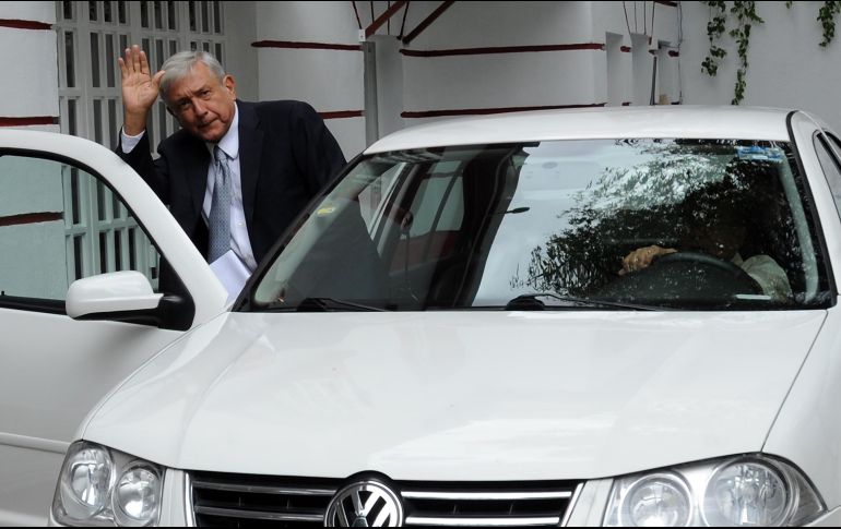 Ándres Manuel López Obrador concluye reuniones en su casa de transición. NTX / A. Monroy