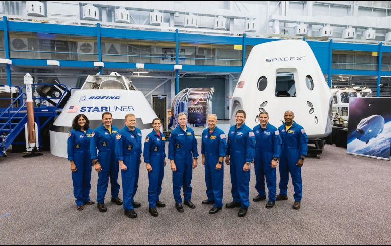 Astronautas. Los nueve, entre principiantes y veteranos, que volarán en 2019 al espacio en naves de Boeing y SpaceX. NTX