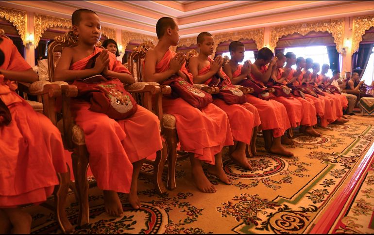 La ceremonia tuvo lugar en el templo Phra That Doi Wao, en la provincia de Chiang Rai. AFP/L Suwanrumpha