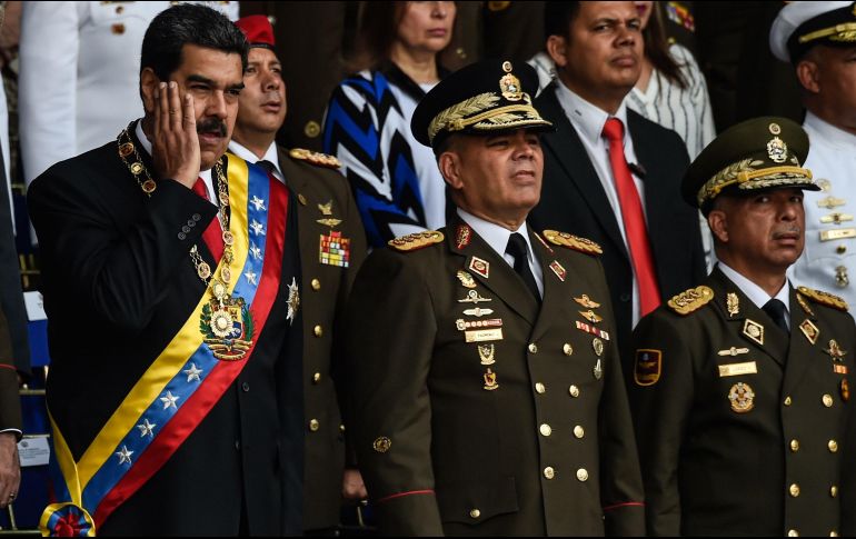En el momento del atentado, Maduro pronunciaba un discurso en Caracas para conmemorar el 81 aniversario de la Guardia Nacional Bolivariana. AFP/J. Barreto