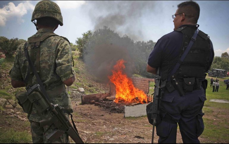Cocaína, mariguana y opio estuvieron entre las drogas destruidas. SUN/Archivo
