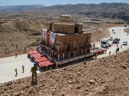 Autoridades turcas realizaron la delicada labor de trasladar un edificio de cientos de años de antigüedad en Hasankey.