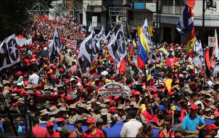 Manifestantes en Caracas. EFE/M. Gutiérrez