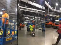 En el video se ve cómo los obreros dejan de trabajar, toman sus cosas y comienzan a salir del sitio de construcción. FACEBOOK / Antoine Dangerfield