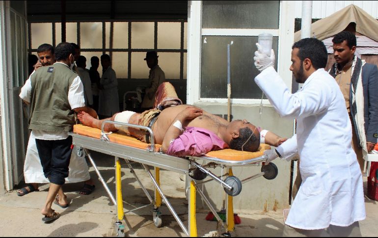 De acuerdo con el Comité Internacional de la Cruz Roja (CICR), sus instalaciones en Saada recibieron a 48 heridos por el ataque. AFP / Stringer