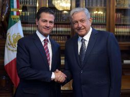 Andrés Manuel López Obrador y Enrique Peña Nieto en su segunda reunión tras la elección del 1 de julio. AFP/Presidencia