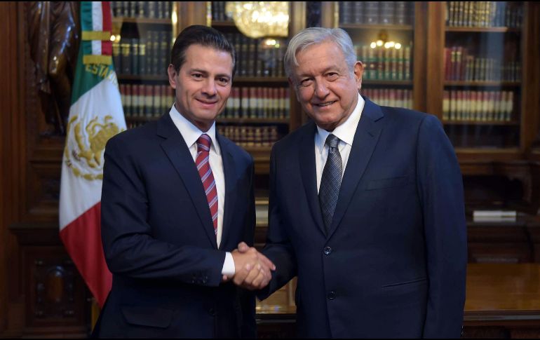 Andrés Manuel López Obrador y Enrique Peña Nieto en su segunda reunión tras la elección del 1 de julio. AFP/Presidencia