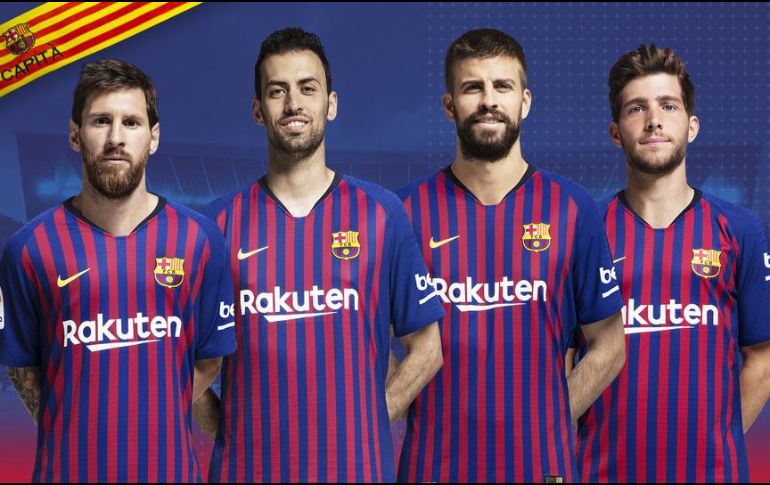 El Barcelona contará con un cuarteto formado en casa, pues han sido elegidos para el puesto de capitán Lionel Messi, Sergio Busquets, Gerard Piqué y Sergi Roberto. ESPECIAL / fcbarcelona.com