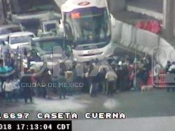 Aspecto de la manifestación sobre el Km. 23, Col. Plan de Ayala. TWITTER / @C5_CDMX