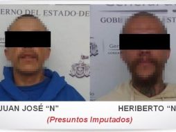 Los sujetos fueron detenidos en el Centro de Chapala y puestos a disposición de las autoridades correspondientes. ESPECIAL/FISCALÍA DE JALISCO
