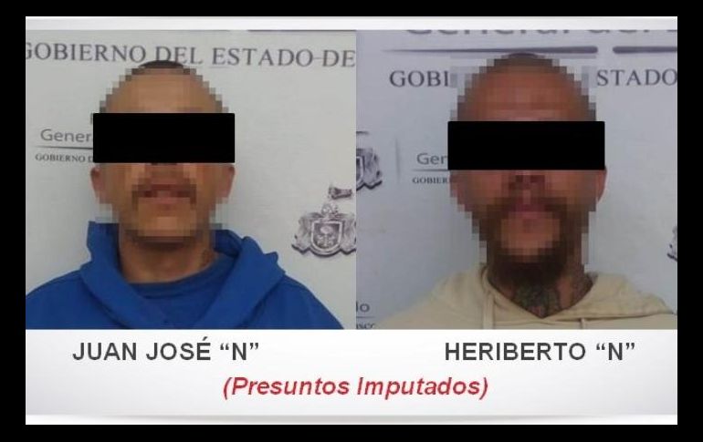 Los sujetos fueron detenidos en el Centro de Chapala y puestos a disposición de las autoridades correspondientes. ESPECIAL/FISCALÍA DE JALISCO