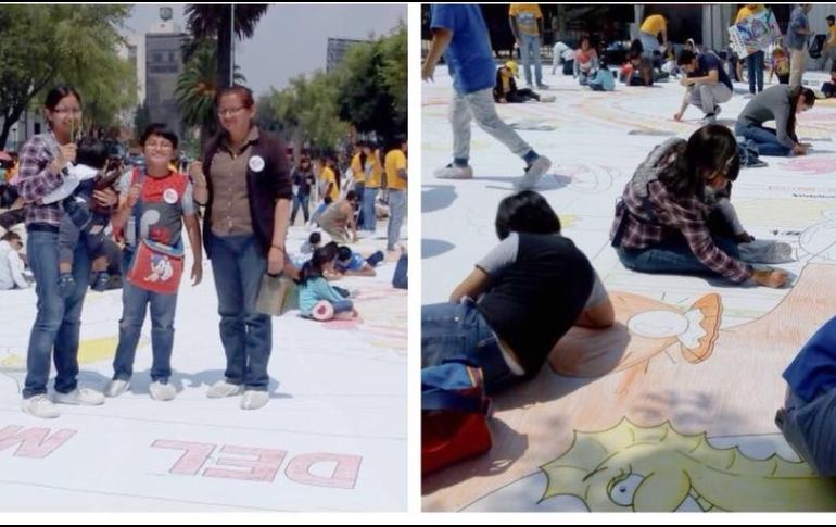 El proyecto buscaba plasmar algo que identificara a México, por lo que se realizó un dibujo del Monumento a la Revolución. TWITTER / @DIFCDMX