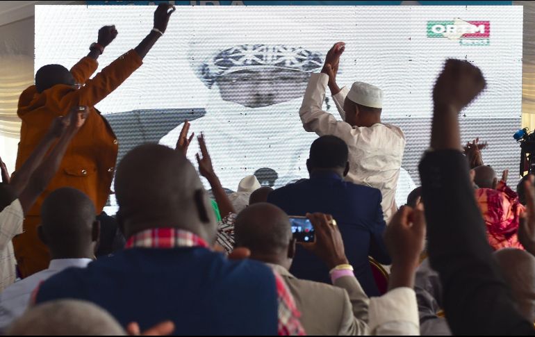 Simpatizantes de Ibrahim Boubacar Keita celebran su triunfo en los comicios. AFP/I. Sanogo