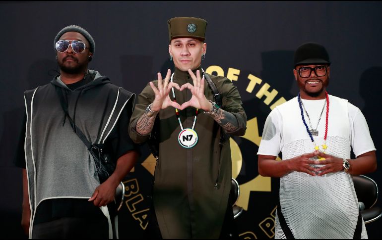 Black Eyed Peas ofrecieron una rueda de prensa previo a su show en la Ciudad de México. EFE / J. Méndez