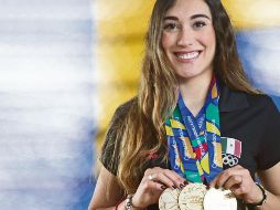 Multimedallista. Daniela Rodríguez ganó tres preseas de oro en los Juegos Centroamericanos de Barranquilla. EL INFORMADOR/F. Atilano
