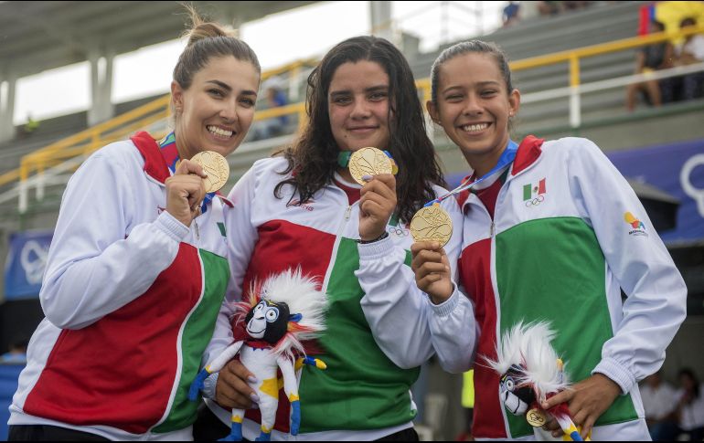 Linda Ochoa, Andrea Becerra y Esmeralda Sánchez son monarcas panamericanas. MEXSPORT