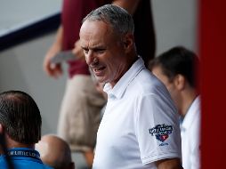 Manfred se dijo interesado en trabajar con López Obrador para llevar a cabo su propuesta de incrementar el número de peloteros mexicanos en la Gran Carpa. AP / G. J. Puskar