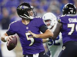 Joe Flacco tuvo una buena actuación en los controles de Baltimore. AFP