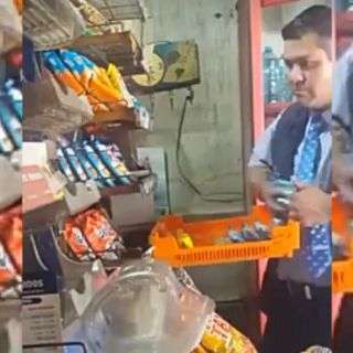 Empleado de panificadora es captado en video en posible robo a tienda