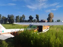 La avioneta, identificada con la matrícula 152, pertenece a la escuela de aviación ''5 de mayo'' y era tripulada por un maestro piloto y alumno. TWITTER / @TonyGali