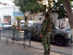 Militares participan en el operativo con elementos estatales. TWITTER / @Notimex