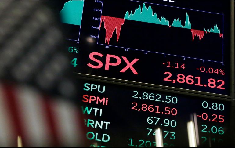 El Dow Jones restó 76.08 puntos, para finalizar en 25 mil 657.52 enteros. AP/R. Drew