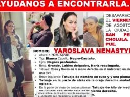 Yaroslava fue citada en un bar por su presunto asesino, y después se fueron a un departamento donde fue asesinada.. TWITTER/@R_H_Noticias