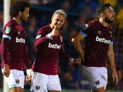 El elemento mexicano tuvo una discreta actuación con su equipo a pesar de su anotación. TWITTER/@WestHamUtd