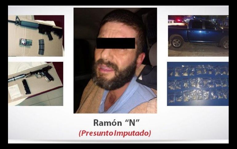 El detenido fue avistado por los oficiales en la avenida Patria al cruce con la calle Laura Méndez. ESPECIAL/FISCALÍA DE JALISCO