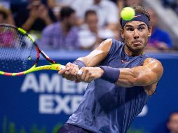 Rafael Nadal en acción ante Vasek Pospisil, de Canadá. EFE/C. Sipkin