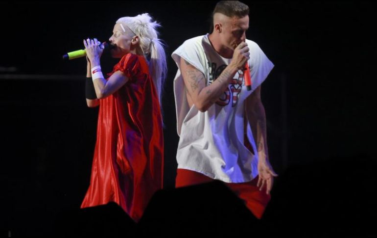 'Ninja' y Yolandi, durante su presentación en 2017 durante en Revolution Fest en Guadalajara. El Informador / F. Atilano.