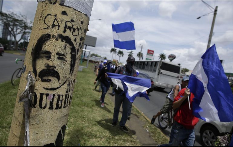 Las protestas en Nicaragua siguen pero son más pequeñas ya que los líderes estudiantiles fueron detenidos o forzados a esconderse. EFE / J. Torres