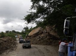 El deslave registrado el 17 de julio de 2017, precisamente en el kilómetro 38 provocó un cierre de 30 días para un “plan de abatimiento de taludes” de parte de la SCT Nayarit. NTX/ ARCHIVO